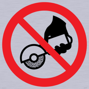 Prohibition: Do not use with hand-held grinding machine